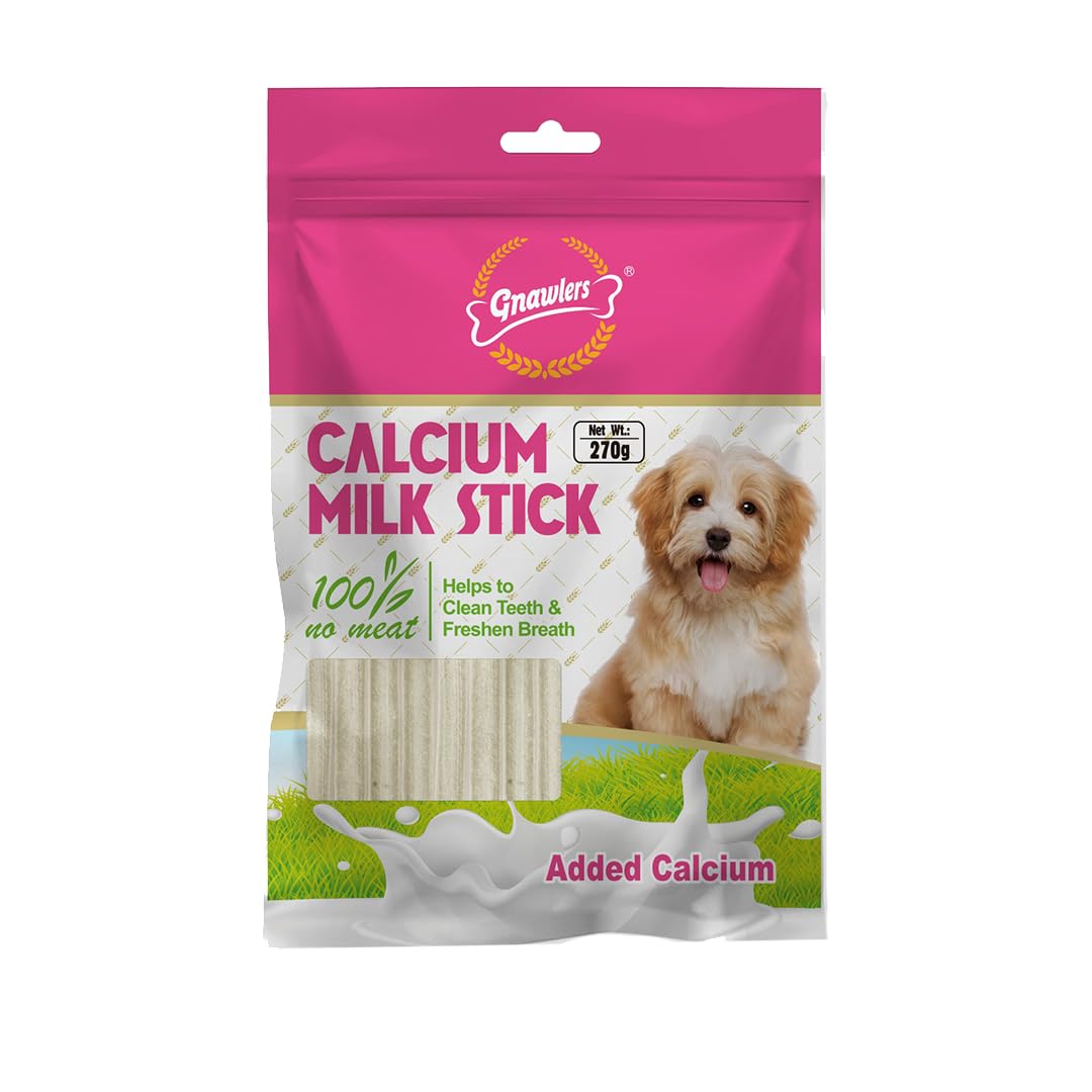 GNAWLERS All Life Stages Calcium Milk Stick Dog Treat 270g